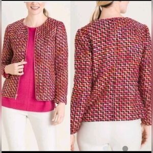 Chico's Color Pop Tweed Jacket